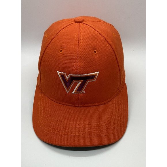 Virginia Tech Orange Cap Hat Adjustable Hook-Loop NCAA Maroon VT Headmaster Inc - Picture 11 of 13